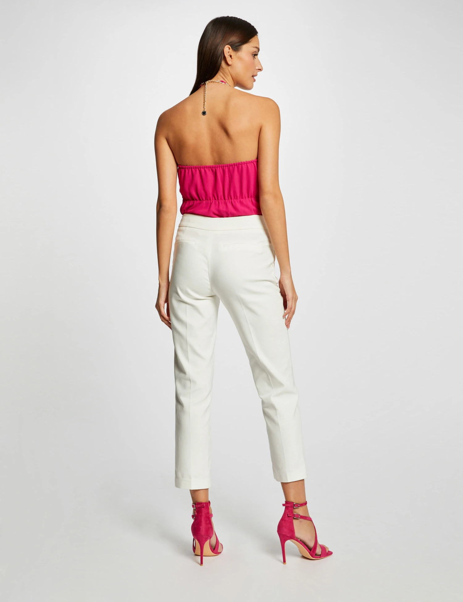 Bustier Avec Détail Chaîne Rose Fonce Femme – Image 2