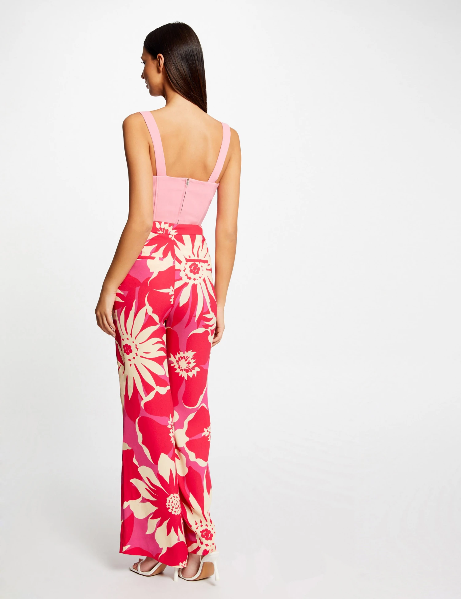 Bustier Bretelles Larges Rose Clair Femme – Image 2