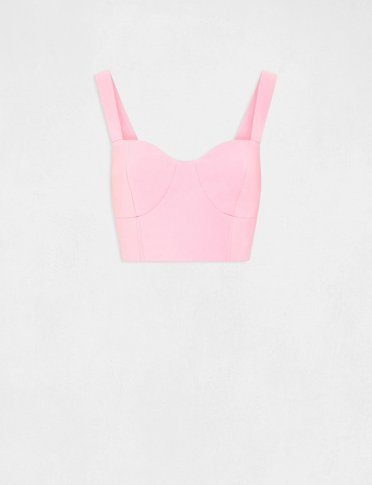 Bustier Bretelles Larges Rose Clair Femme – Image 4