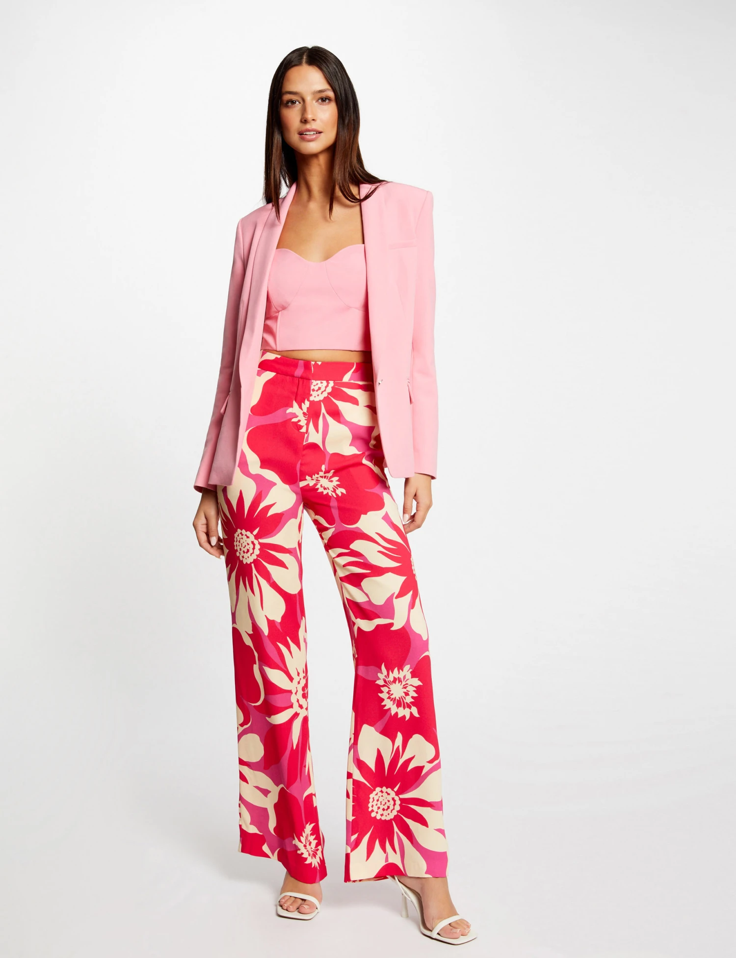 Bustier Bretelles Larges Rose Clair Femme – Image 3