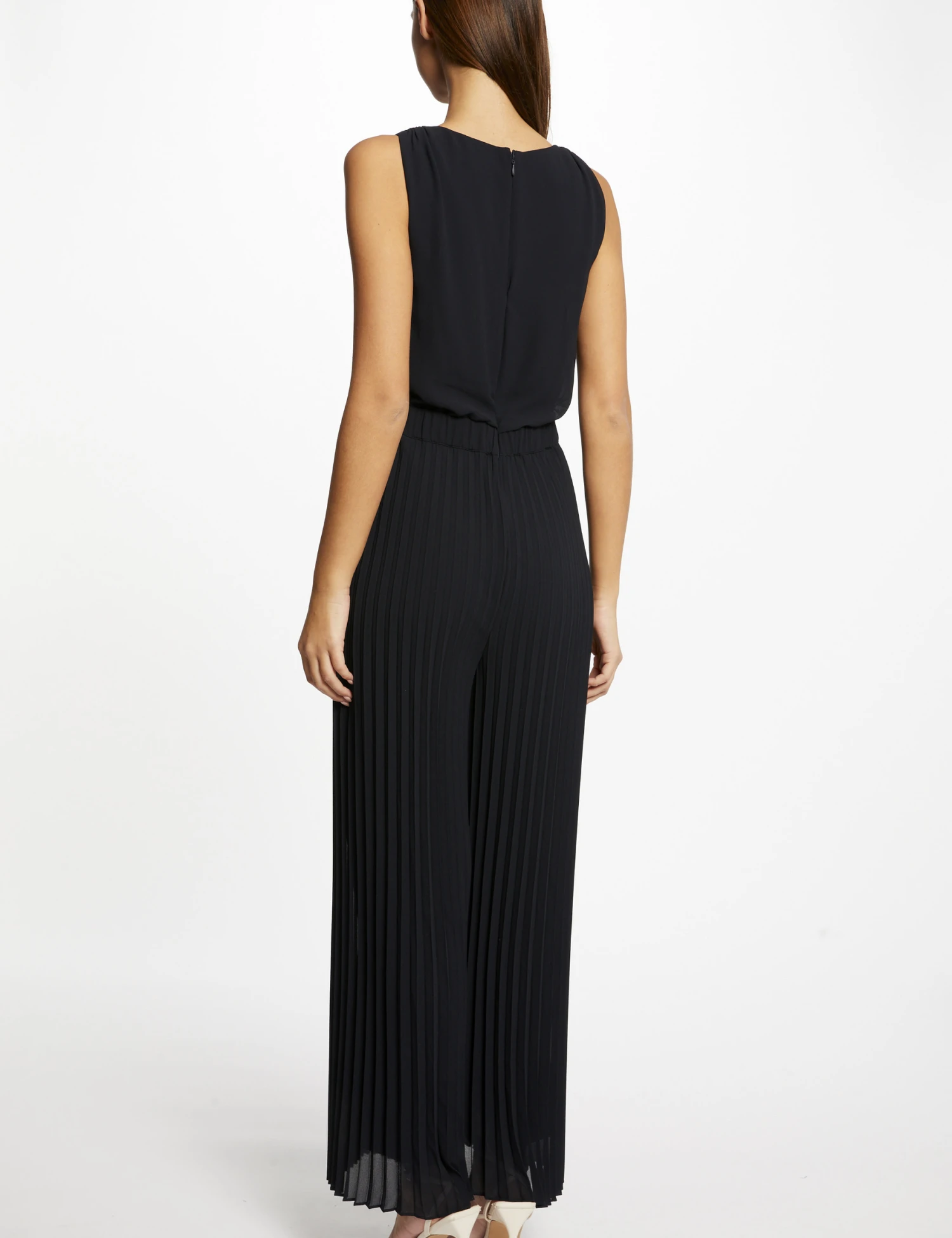 Combinaison Ample à Jambes Plissées Marine Femme – Image 2