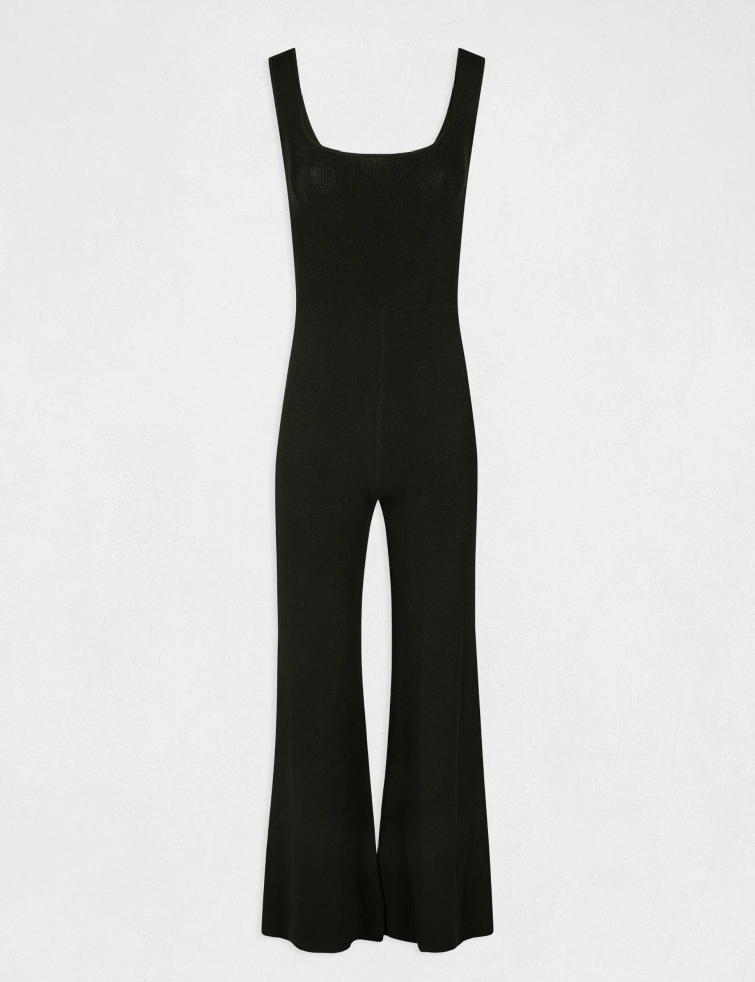 Combinaison En Tricot Large à Bretelles Noir Femme – Image 4