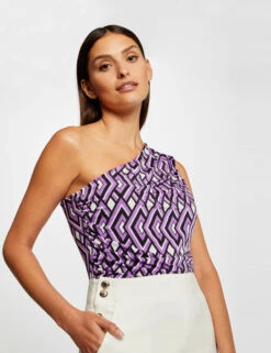 Débardeur Asymétrique Imprimé Multico Femme