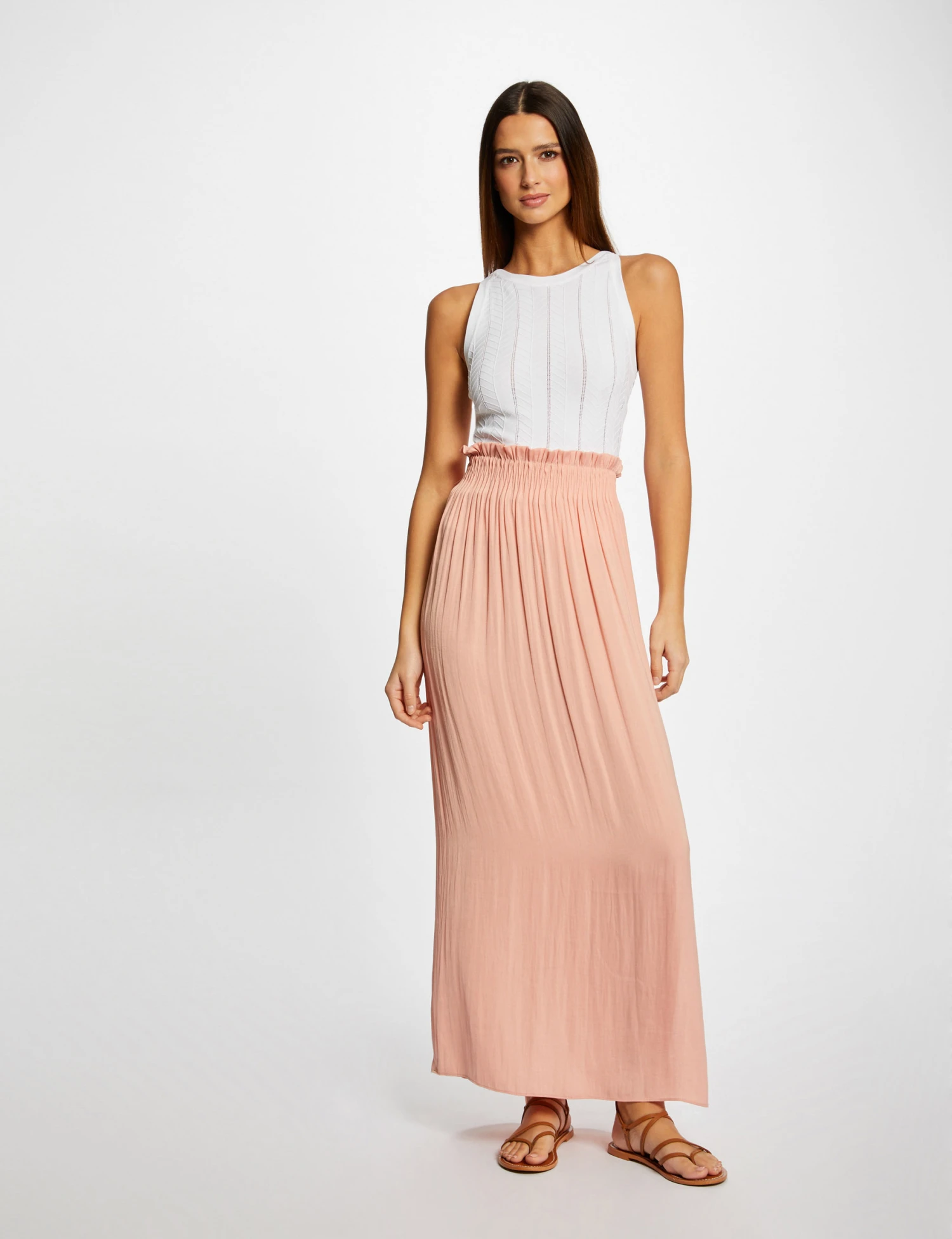 Débardeur Pull Avec Bretelles Croisées Ecru Femme – Image 4