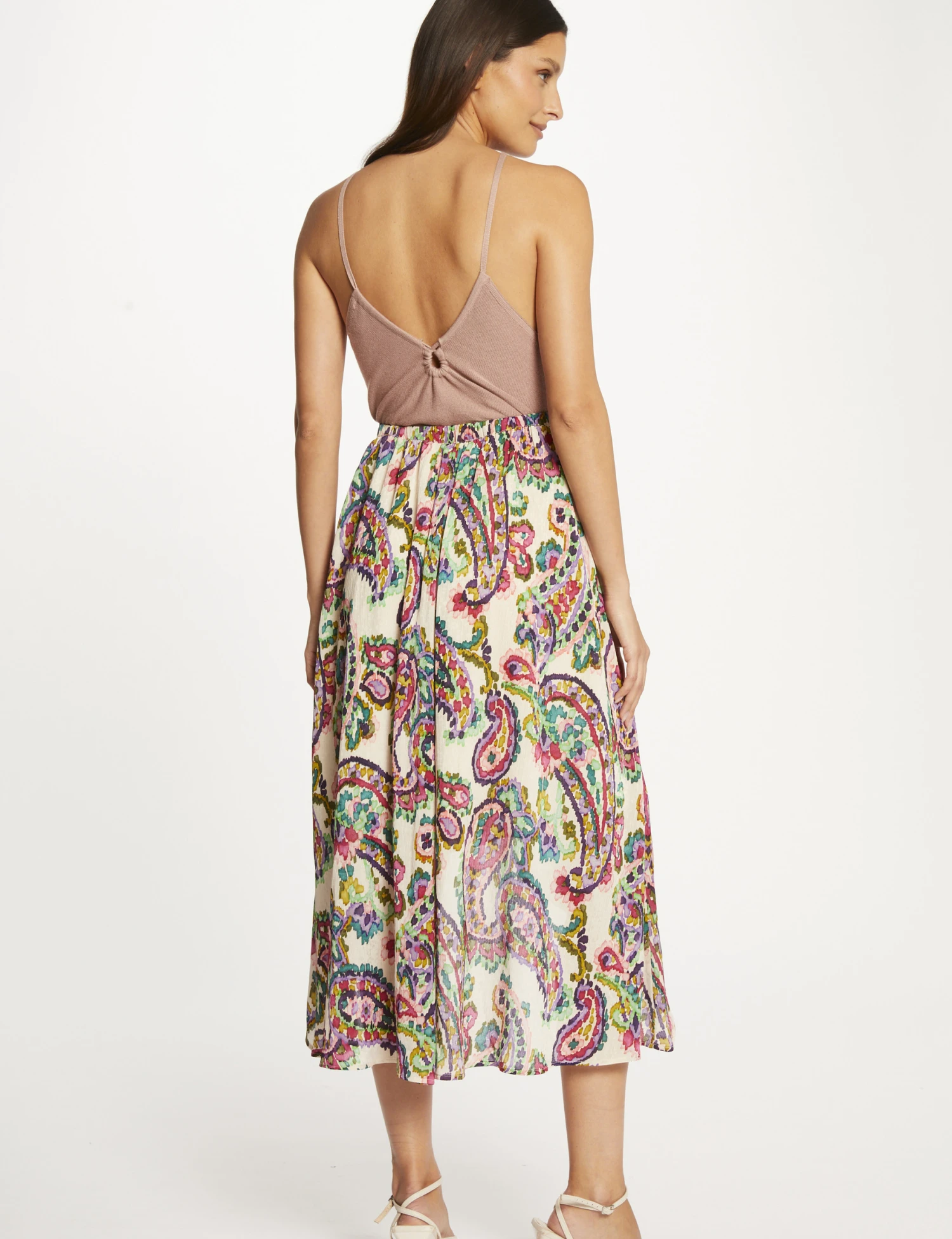 Débardeur Pull Avec Col Rond Vieux Rose Femme – Image 2