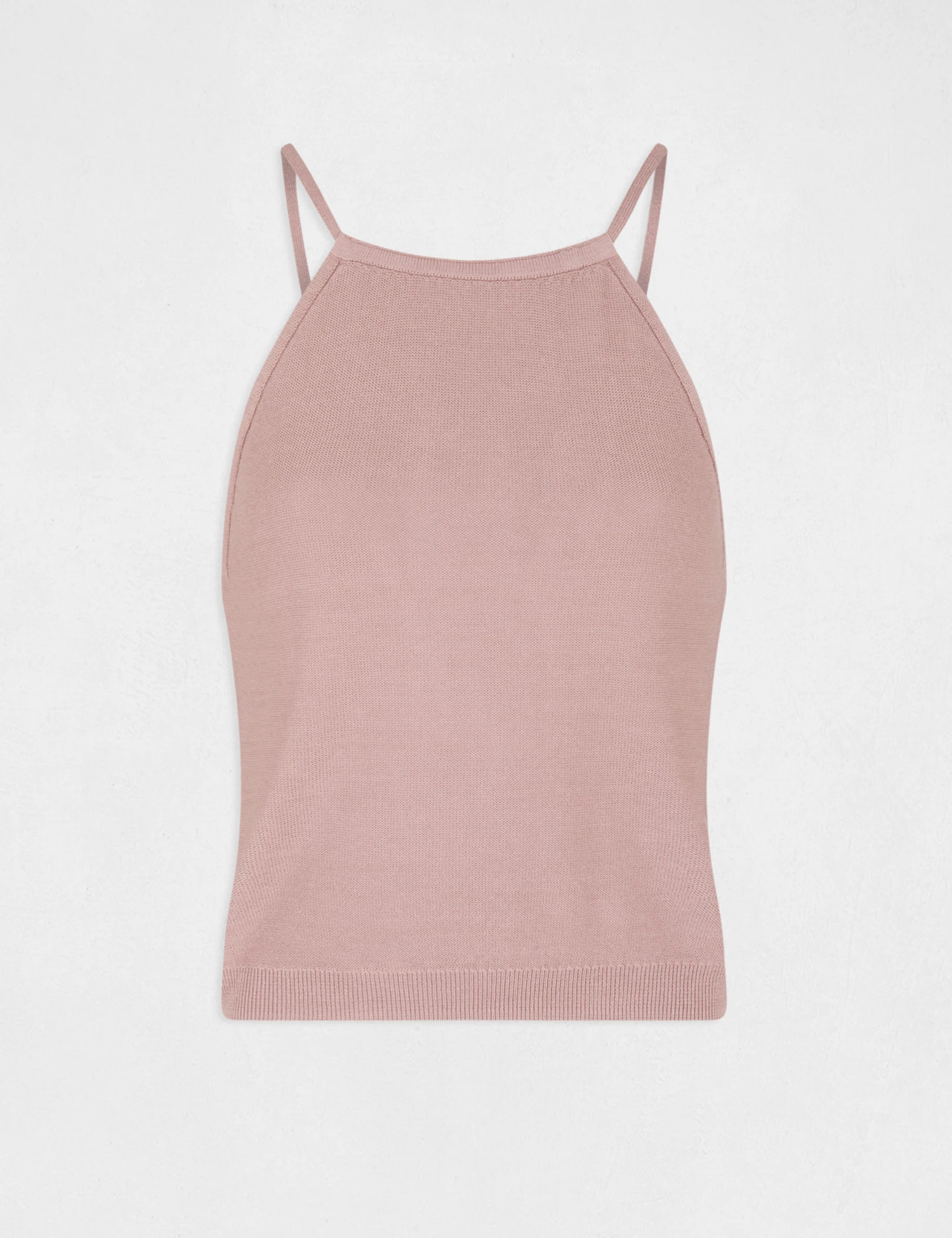 Débardeur Pull Avec Col Rond Vieux Rose Femme – Image 5