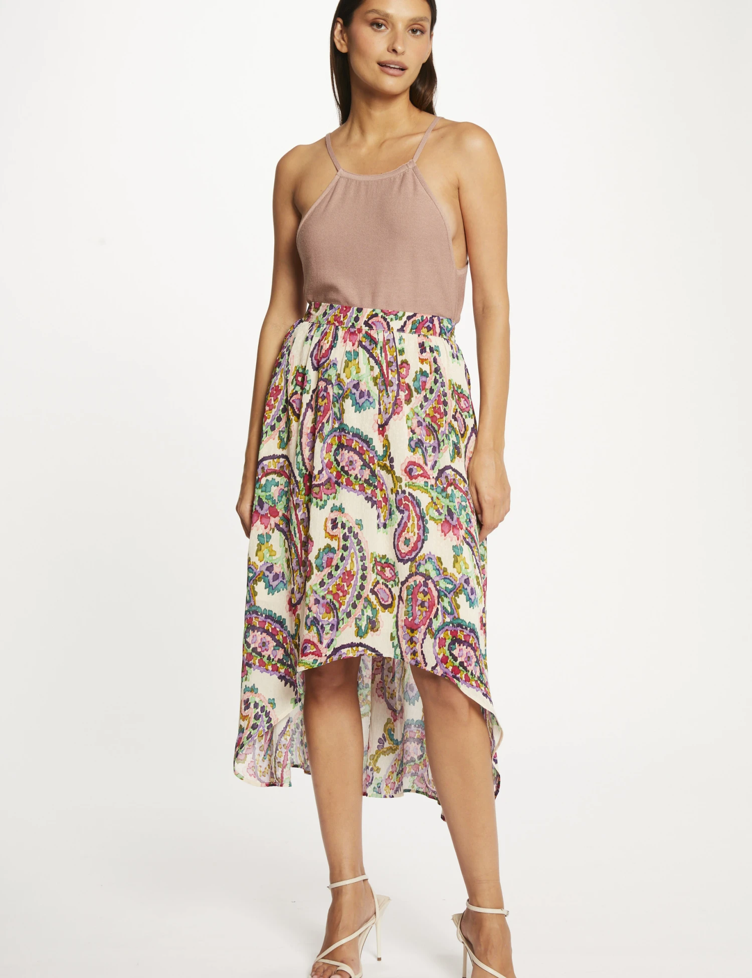 Débardeur Pull Avec Col Rond Vieux Rose Femme – Image 4