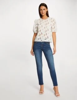 Jeans Slim Avec Clous Jean Stone Femme