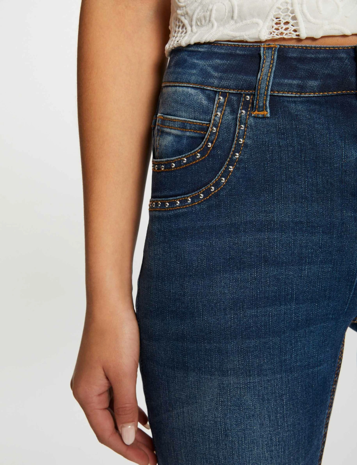 Jeans Slim Avec Clous Jean Stone Femme – Image 5