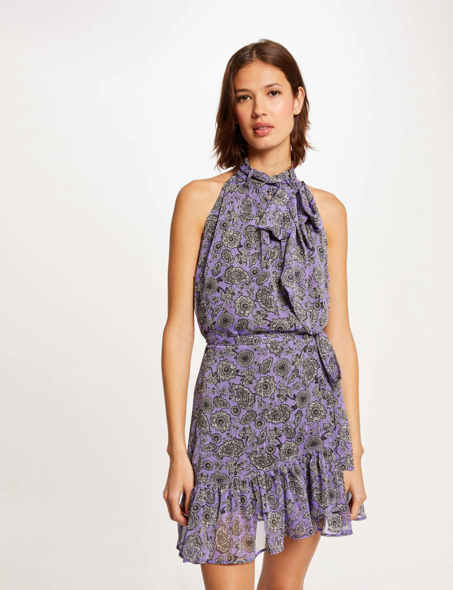 Jupe Droite Imprimé Cachemire Parme Femme – Image 3