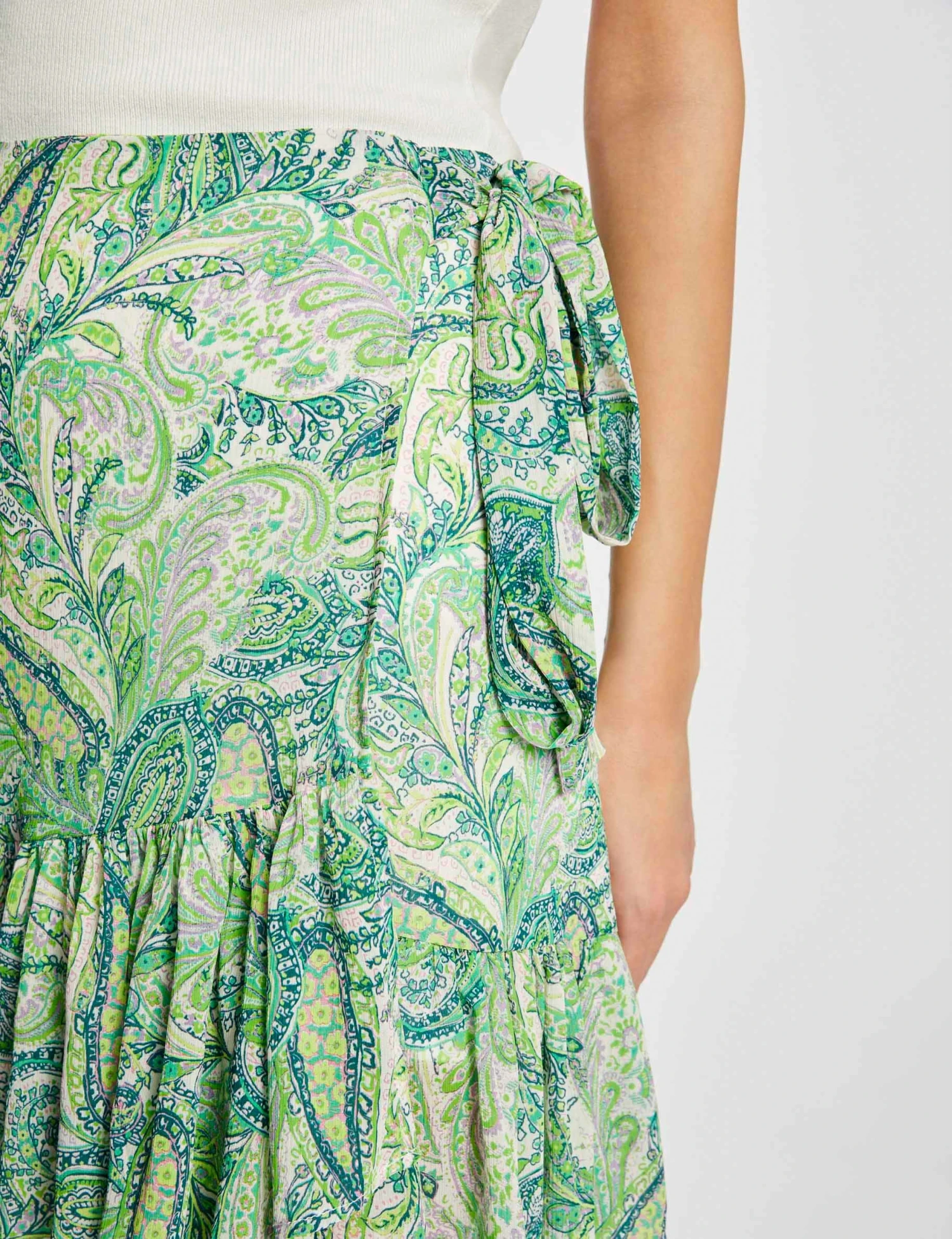 Jupe Portefeuille Imprimé Cachemire Multico Femme – Image 5