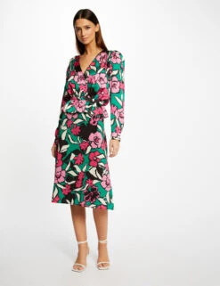 Jupe Trapèze Imprimé Floral Multico Femme