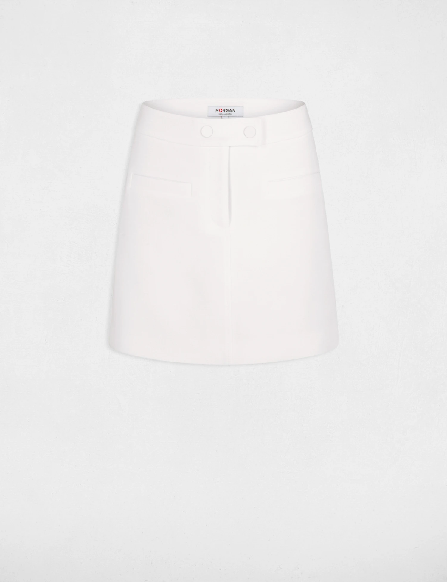 Jupe Trapèze Taille Haute Ecru Femme – Image 5
