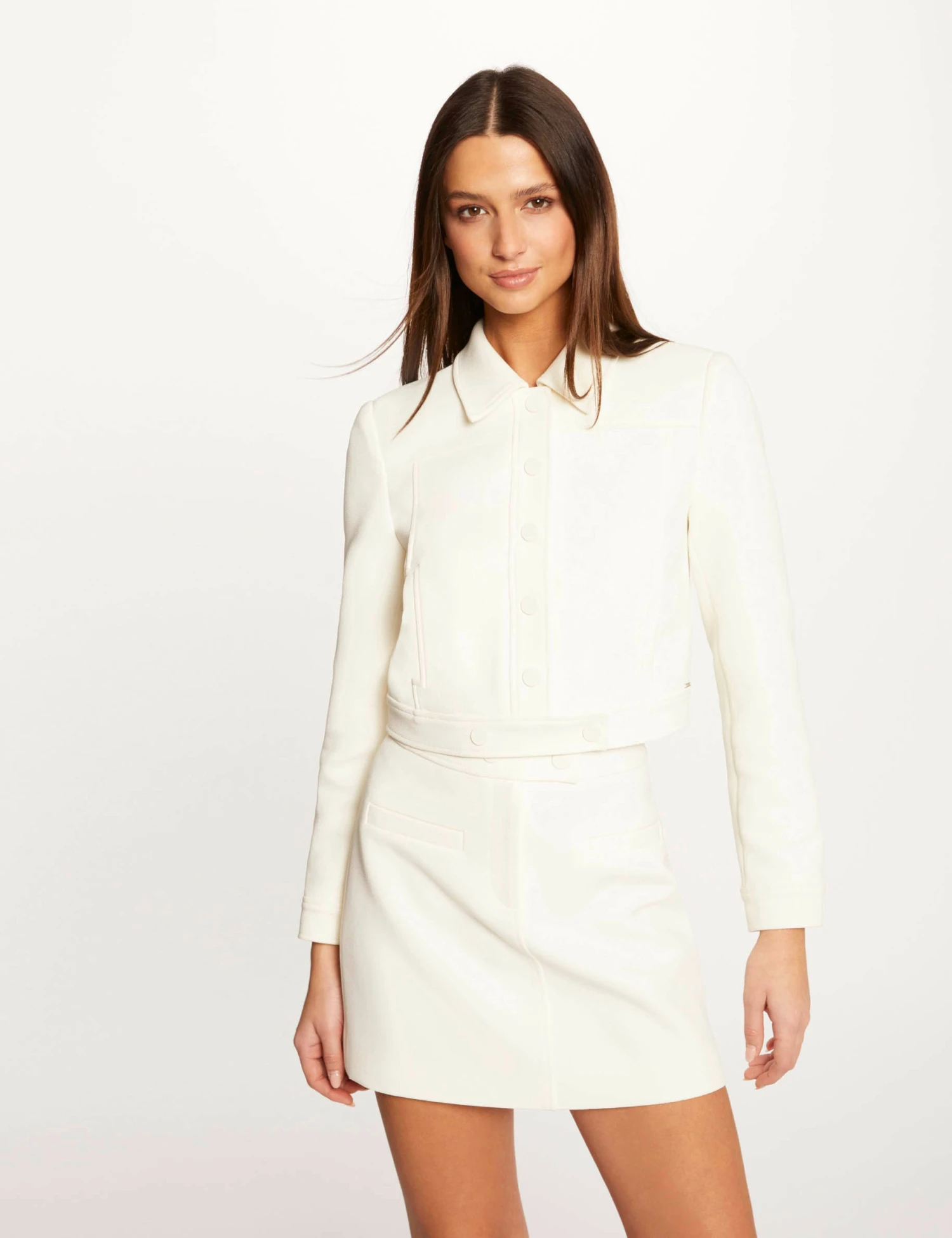 Jupe Trapèze Taille Haute Ecru Femme – Image 4