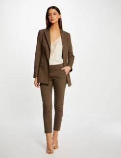 Pantalon Cigarette 7/8ème Vert Kaki Femme