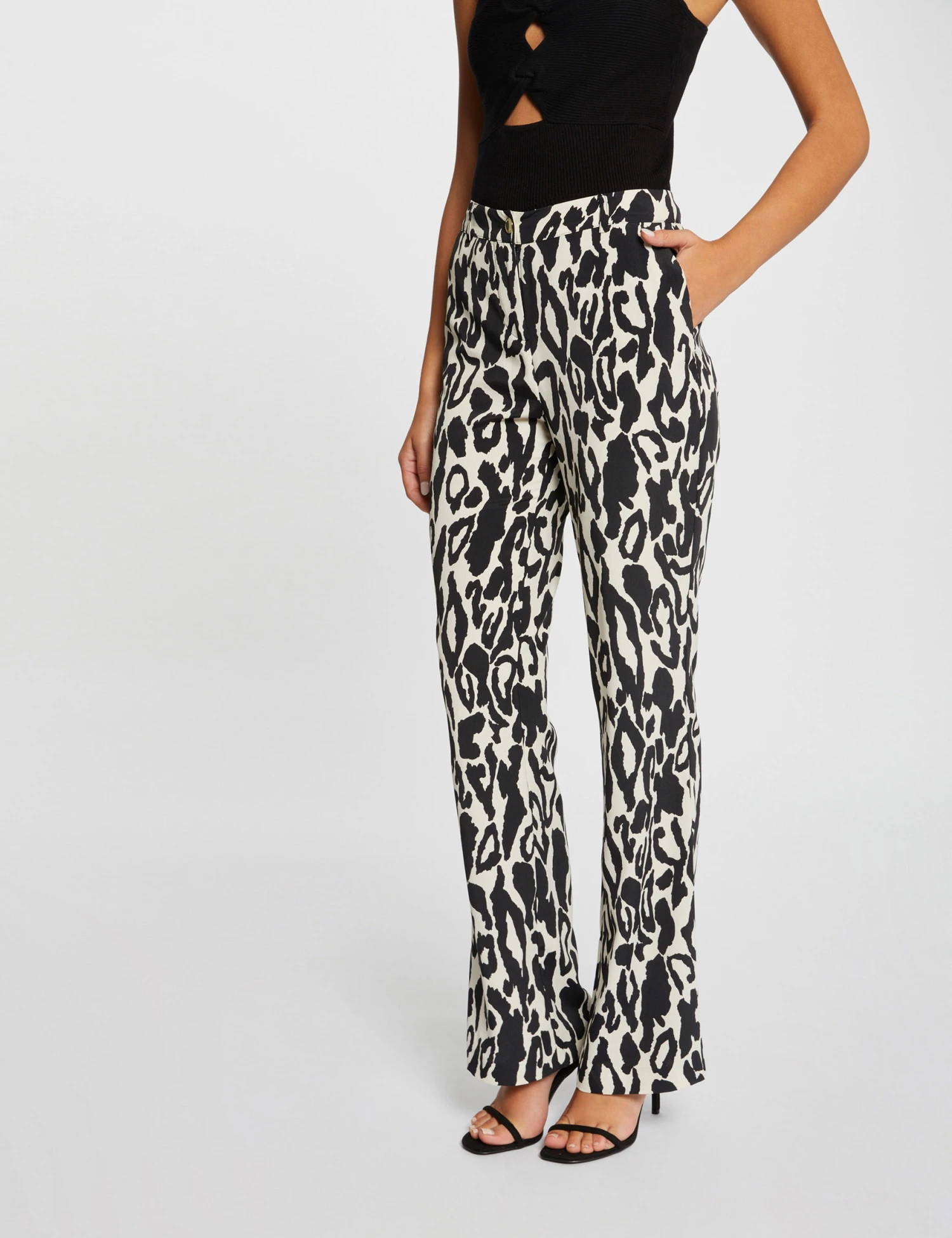 Pantalon Droit Imprimé Animalier Multico Femme – Image 3