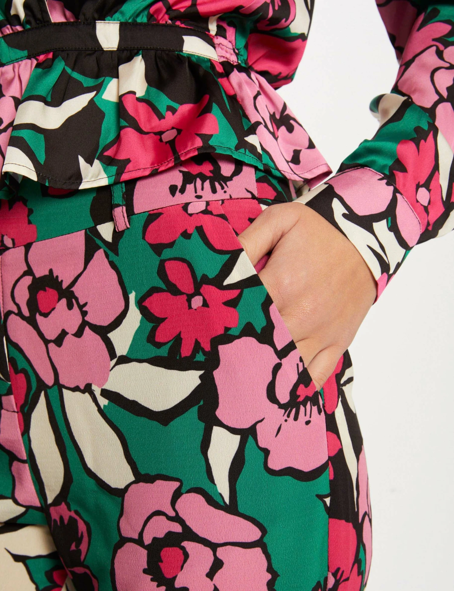 Pantalon Droit Imprimé Floral Multico Femme – Image 5