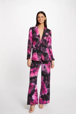 Pantalon Large Fluide Imprimé Floral Multico Femme