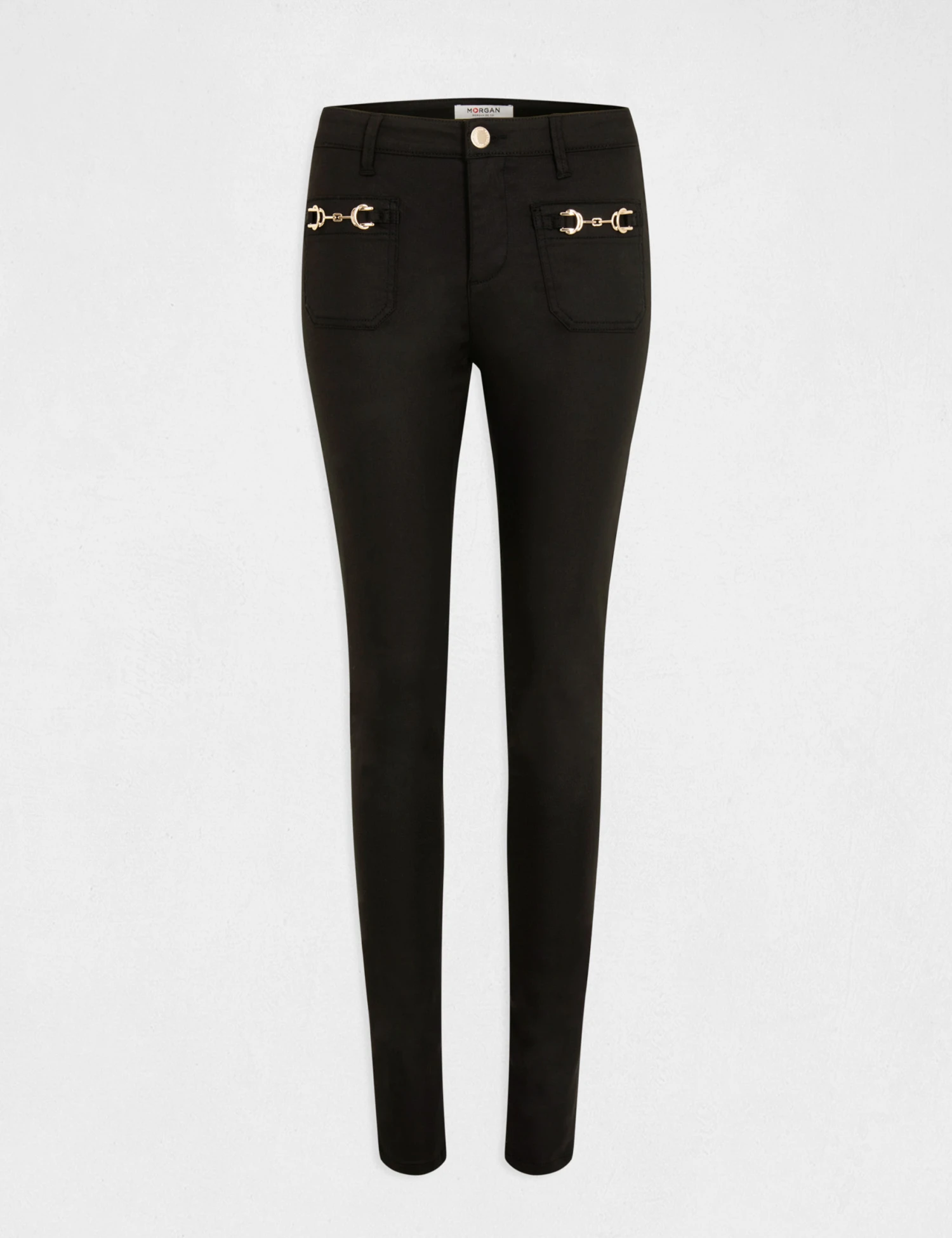 Pantalon Skinny à Ornements Métalliques Noir Femme – Image 4