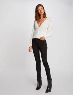 Pantalon Slim Taille Standard Noir Femme