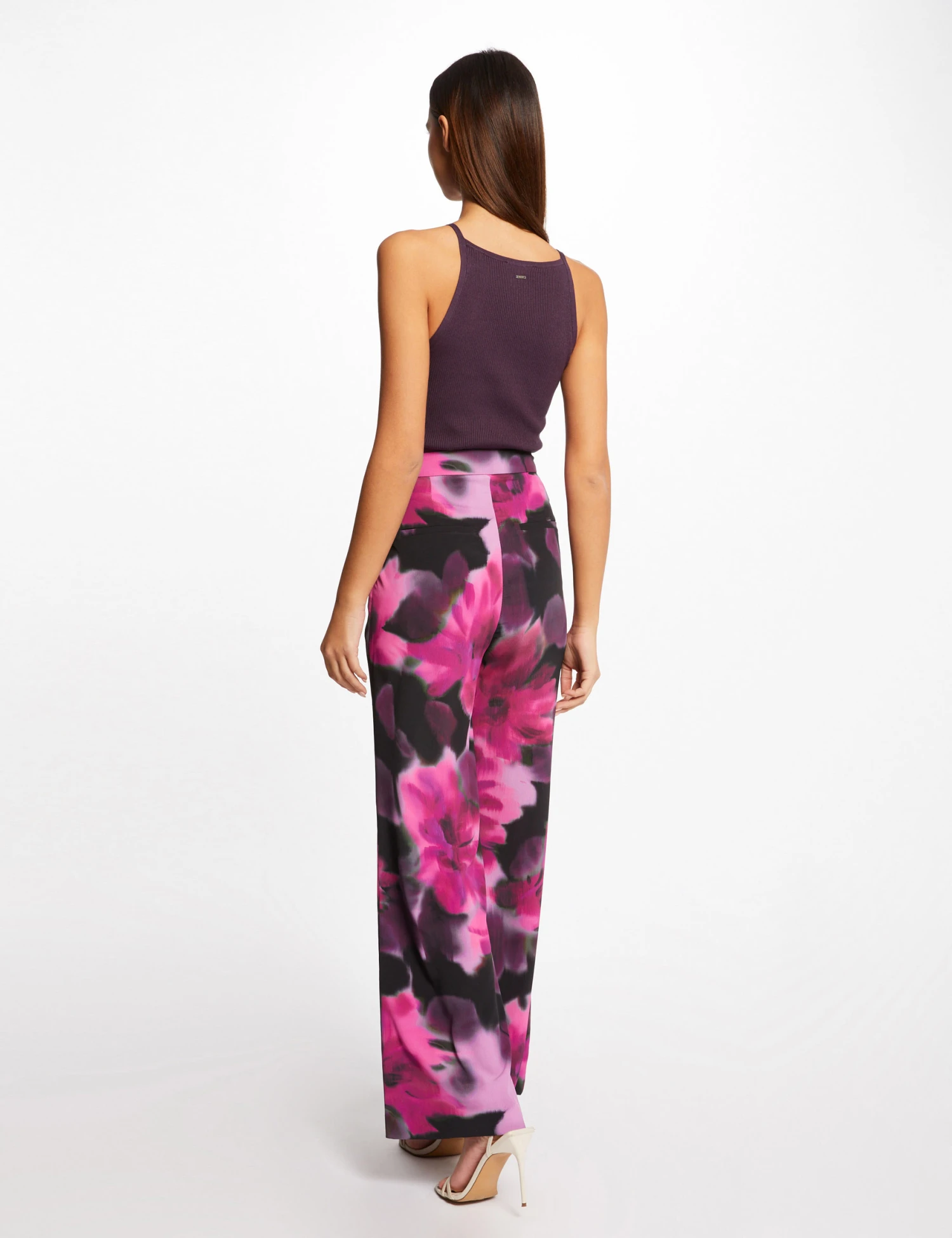 Pull Débardeur Bretelles Fines Prune Femme – Image 2