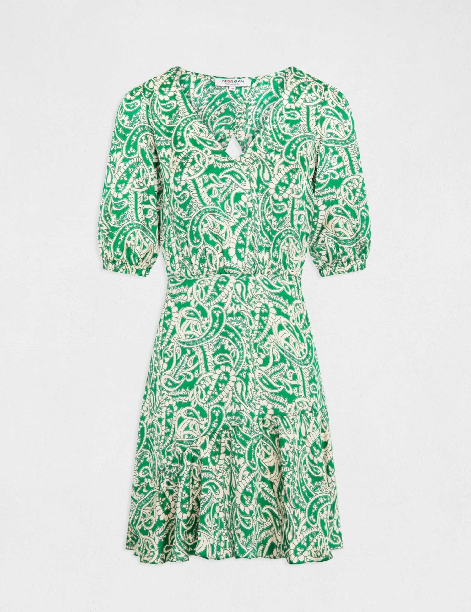 Robe Cintrée Dos Ouvert Satin Imprimée Multico Femme – Image 5