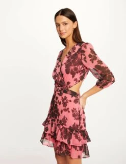 Robe Droite Imprimé Floral Multico Femme