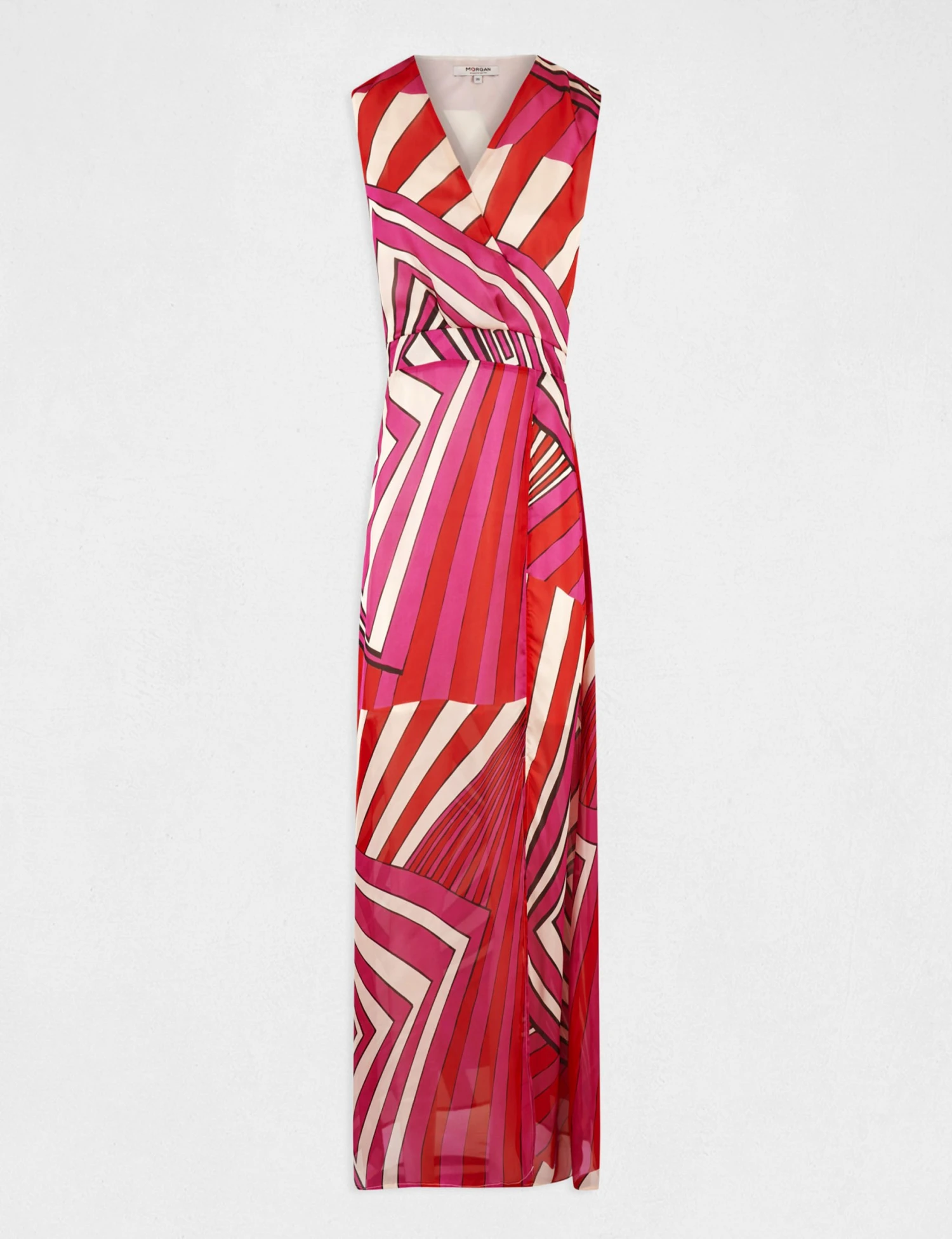 Robe Longue Cintrée Imprimé Géométrique Multico Femme – Image 4