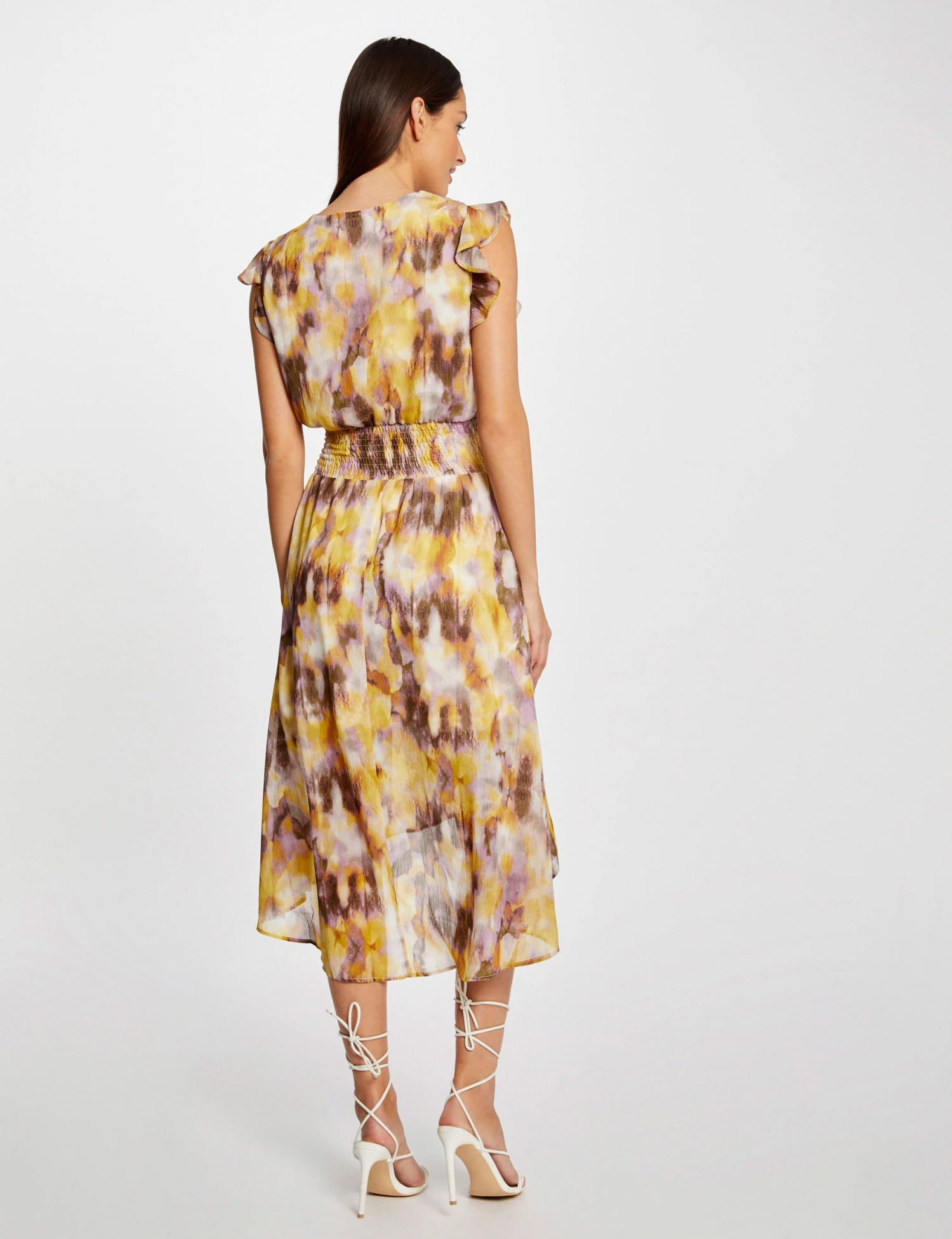 Robe Midi Cintrée Imprimé Abstrait Multico Femme – Image 2