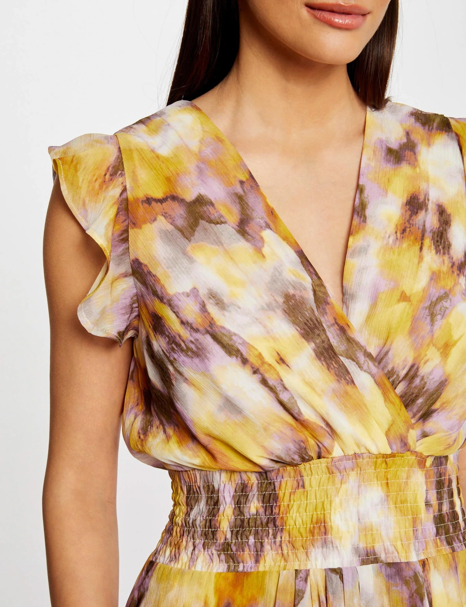 Robe Midi Cintrée Imprimé Abstrait Multico Femme – Image 3