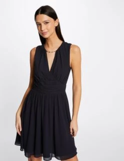 Robe Patineuse Avec Détail Chaîne Marine Femme