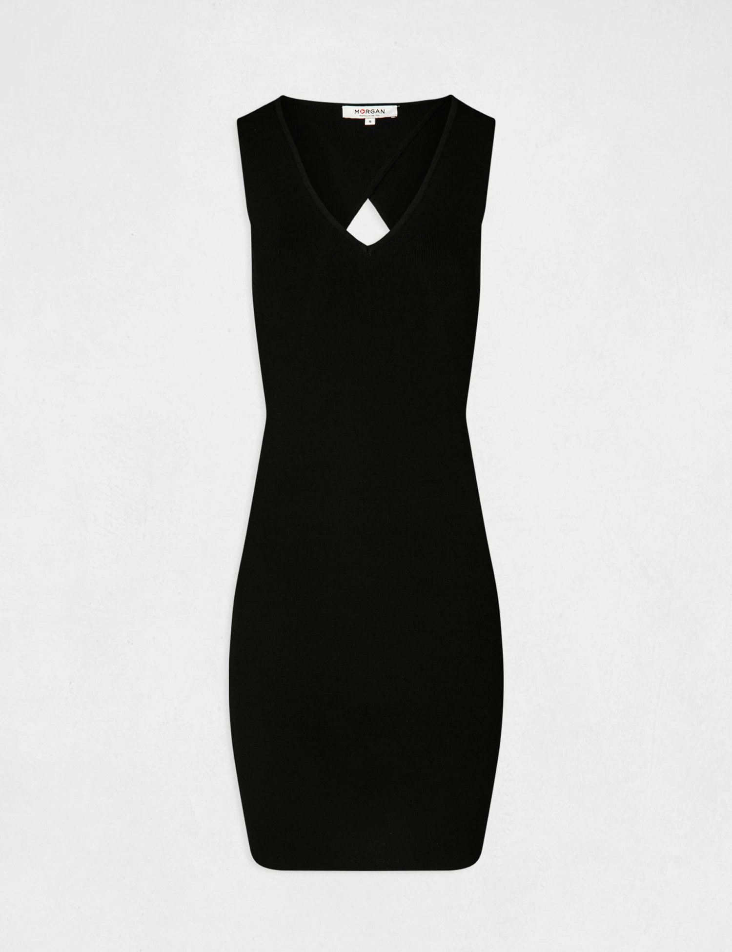 Robe Pull Ajustée Avec Ouverture Noir Femme – Image 5