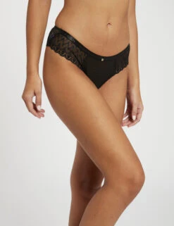 Shorty En Dentelle Noir Femme
