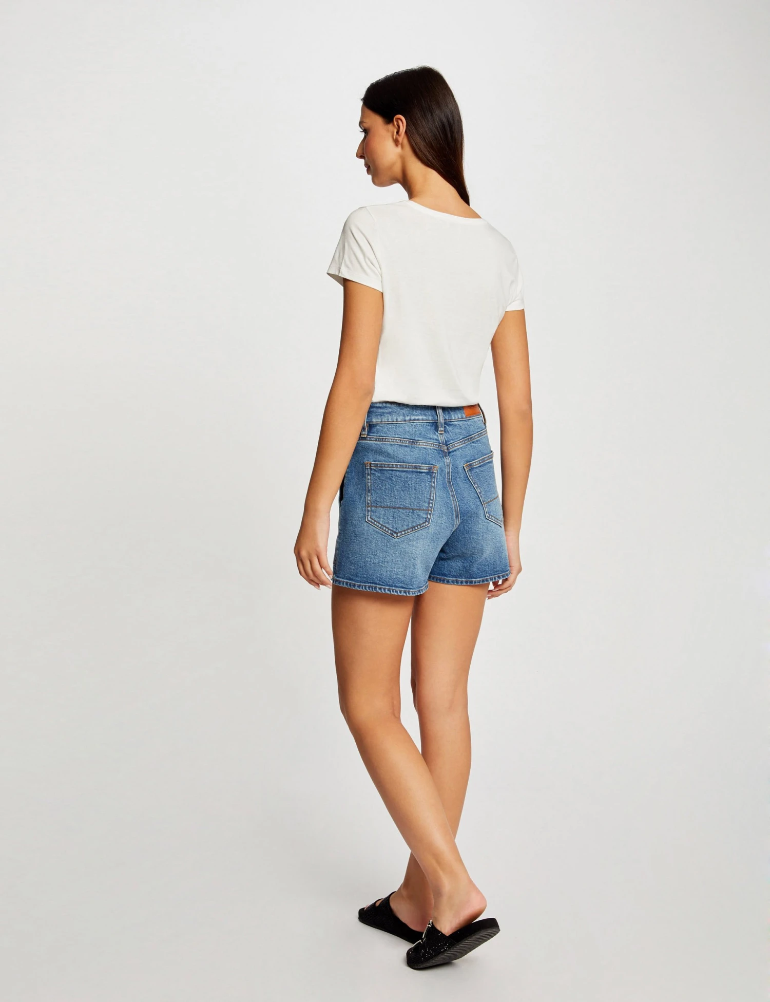 T-shirt Manches Courtes à Inscription Ecru Femme – Image 2